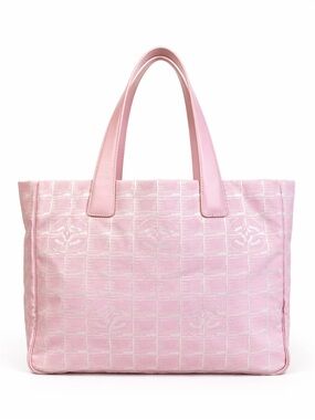 CHANEL CC logo Pink Tote